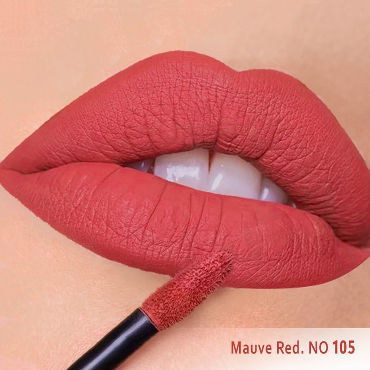 رژلب مایع مخملی مات سرژه کد ۱۰۵(Nauv red)